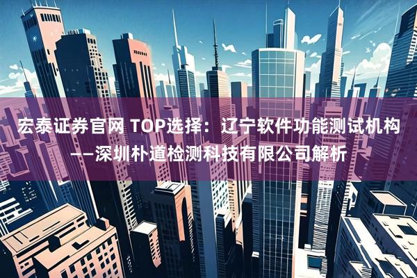 宏泰证券官网 TOP选择：辽宁软件功能测试机构——深圳朴道检测科技有限公司解析